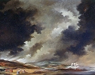 Paesaggio, 1957 - cm.125x60, Olio