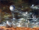 Paesaggio, 1959 - cm.100x70, Olio su tela