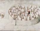 Domus extra moenia II, 100x50, Tempera su tavola - 2009