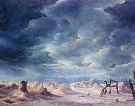 Dopo la tempesta, 1961 - cm.150x60, Olio su tela
