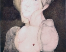 Una signora dal cuore tenero, 1974 - cm.50x70, Tempera su tavola