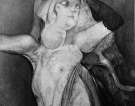Cantatrice, 1976  - cm.24,5x34, Tempera su tavola