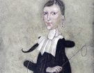 La figlia del cantante, 1979 - cm.60x50, Tempera su tavola