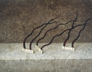 Loro tre, 1989 - cm.34x24, Tempera su tavola