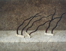 Loro tre, 1989 - cm.34x24, Tempera su tavola