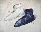 Amleto, 1990 - cm.40x50, Tempera su tavola