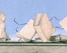 Vento, 1993 - cm.100x40, Tempera su tavola