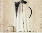 Caffè della domenica, 1997 - cm.50x70, Tempera su tavola