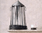 Prigione per caffè, 1997 - cm.50x60, Tempera su tavola