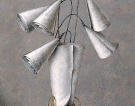 Campanule, 1999 - cm.40x50, Tempera su tavola